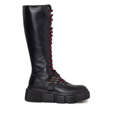 Twiggy Tall Strype Bordeuax Laces