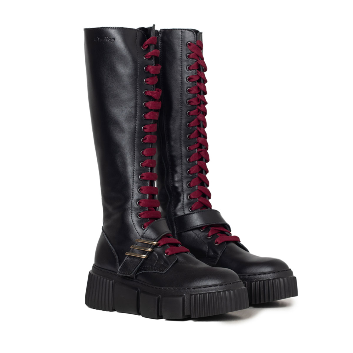 Twiggy Tall Strype Bordeuax Laces - Image 2